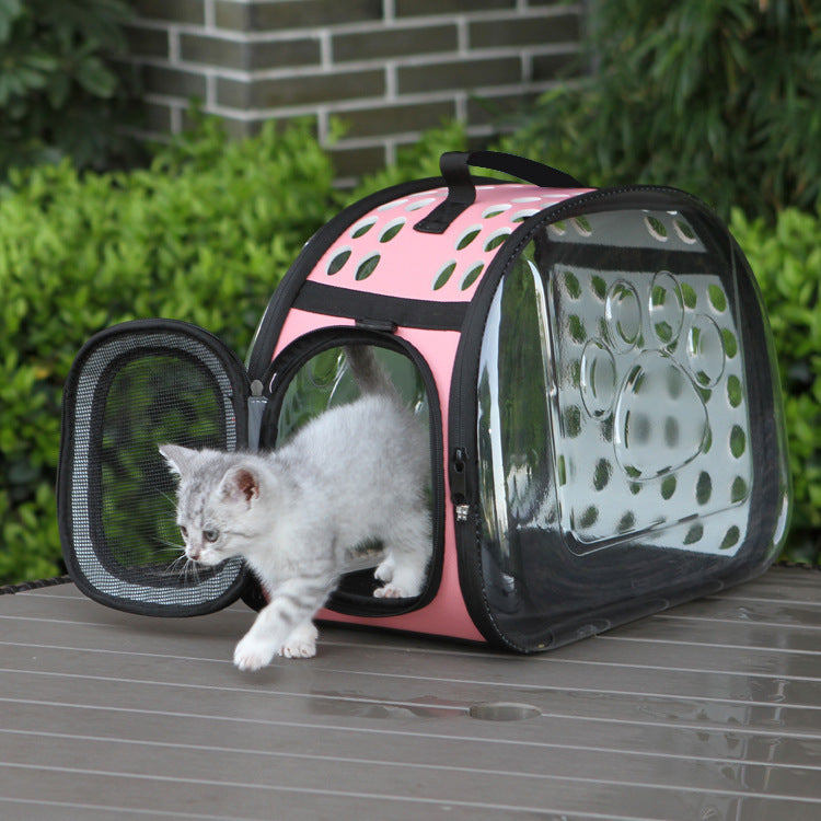 Pet supplies new pet bag transparent bag cat bag space capsule pet backpack portable pet outing bag