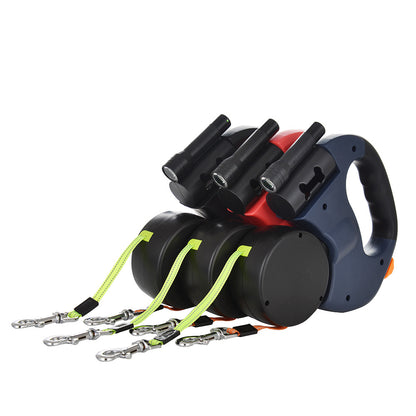 LED Retractable Double Pet Leash