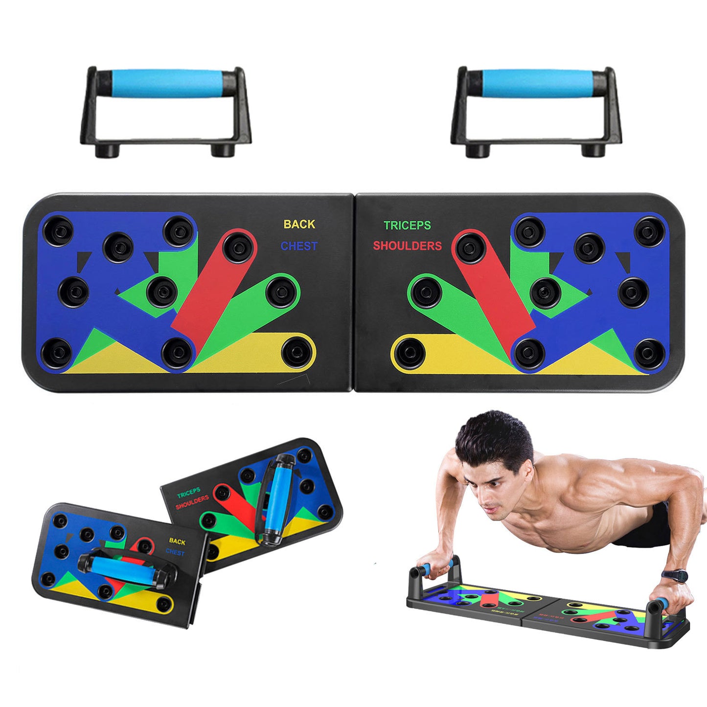 Multifunctional push-up bracket men's home exercise abdominal thoracolumbar muscle sports fitness equipment push-up training board