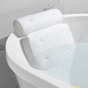 Spot supply cross-border 3D mesh non-slip bath pillow bathtub pillow SPA pillow with non-slip suction cup bathtub pillow