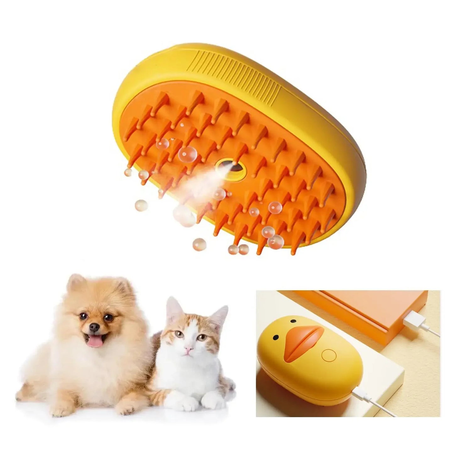 Pet spray comb cat dog hair removal comb USB charging hair pulling and knotting comb pet grooming cleaning tool