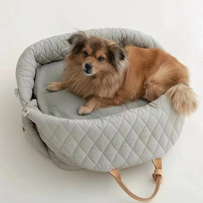 Upgraded pet dog kennel nylon waterproof pet bag detachable handbag car dual-purpose travel cat bed dog kennel