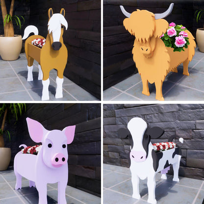 Cross-border hot Planter planter cow flower pot outdoor planting goat outdoor decoration assembly set