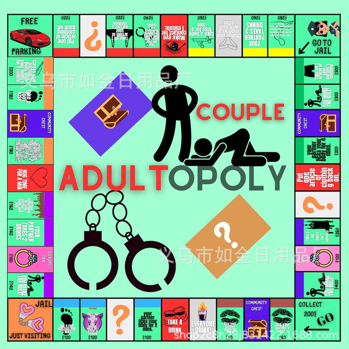 New cross-border product Adult Couple Game Night Adult Couple Game Night Monopoly Game